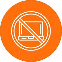 Prohibited Sign Multi Color Circle Icon vector