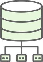 Database Architecture Fillay Icon Design vector