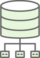 Database Architecture Fillay Icon Design vector