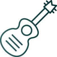 icono de gradiente de línea de guitarra vector