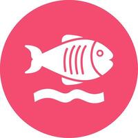 Flounder Multi Color Circle Icon vector