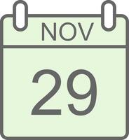 November Fillay Icon Design vector