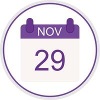 November Flat Circle Icon vector