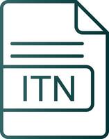 ITN File Format Line Gradient Icon vector