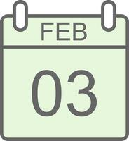 February Fillay Icon Design vector