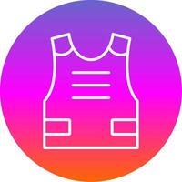 Armour Line Gradient Circle Icon vector