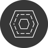 Nut Line Inverted Icon Design vector