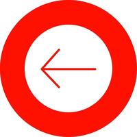 Left Arrow Multi Color Circle Icon vector