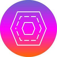 Nut Line Gradient Circle Icon vector
