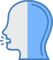 Talk Line Filled Blue Icon vector