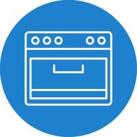 Cooking Stove Multi Color Circle Icon vector