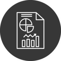 Analytics Line Inverted Icon Design vector