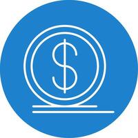 Dollar Coin Multi Color Circle Icon vector