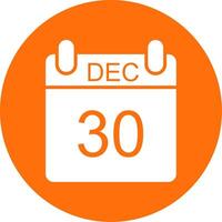 December Multi Color Circle Icon vector