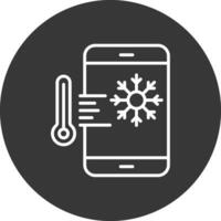 Thermostat Line Inverted Icon Design vector