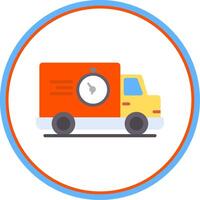 Fast Delivery Flat Circle Icon vector