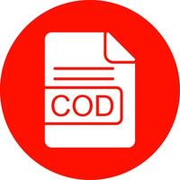 COD File Format Multi Color Circle Icon vector