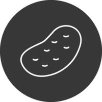 patata línea invertido icono diseño vector