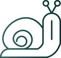 Snail Line Gradient Icon vector