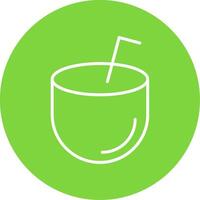 Coconut Drink Multi Color Circle Icon vector