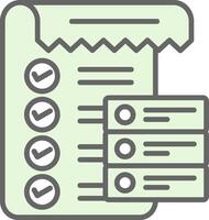 Data List Fillay Icon Design vector
