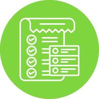 Data List Multi Color Circle Icon vector