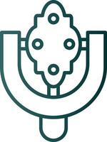 Door Knocker Line Gradient Icon vector