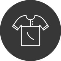 Shirt Line Inverted Icon Design vector