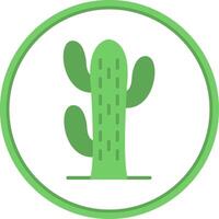 cactus plano circulo icono vector