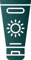 Sun Cream Glyph Gradient Icon vector