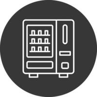 Vending Machine Line Inverted Icon Design vector