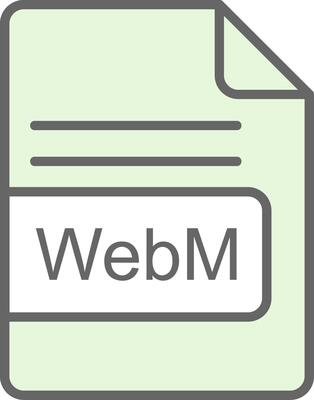 WebM File Format Fillay Icon Design