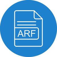 ARF File Format Multi Color Circle Icon vector