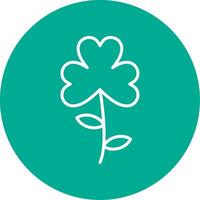 Clover Multi Color Circle Icon vector