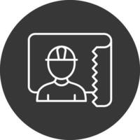 Architect Line Inverted Icon Design vector