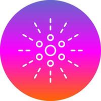 Firework Line Gradient Circle Icon vector