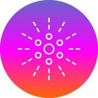 Firework Line Gradient Circle Icon vector