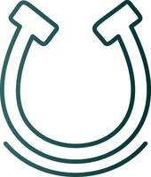 Horseshoe Line Gradient Icon vector