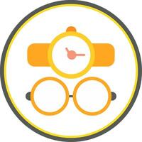 Men Accessories Flat Circle Icon vector