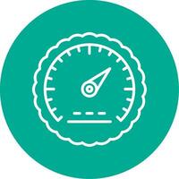 Pressure Gauge Multi Color Circle Icon vector