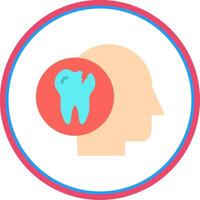 Toothache Flat Circle Icon vector
