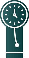 Clock Glyph Gradient Icon vector