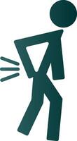 Chronic Pain Glyph Gradient Icon vector