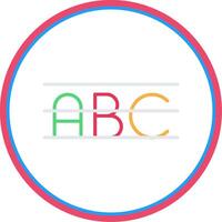 Alphabet Flat Circle Icon vector