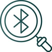 Bluetooth Line Gradient Icon vector