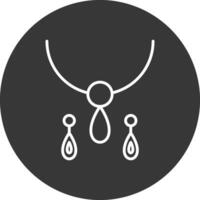 Jewelry Line Inverted Icon Design vector