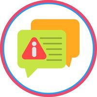 Error Message Flat Circle Icon vector