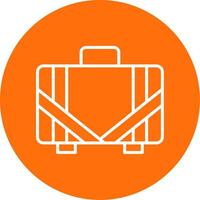 Suitcase Multi Color Circle Icon vector