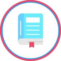 Book Flat Circle Icon vector