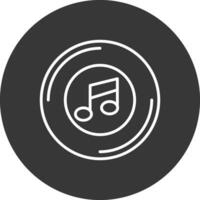 música línea invertido icono diseño vector